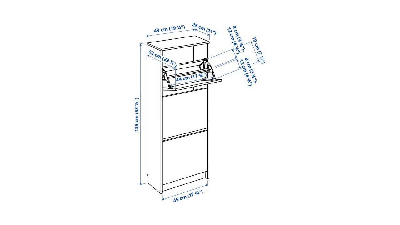 Sapateira BISSA IKEA branca, 3 compartimentos