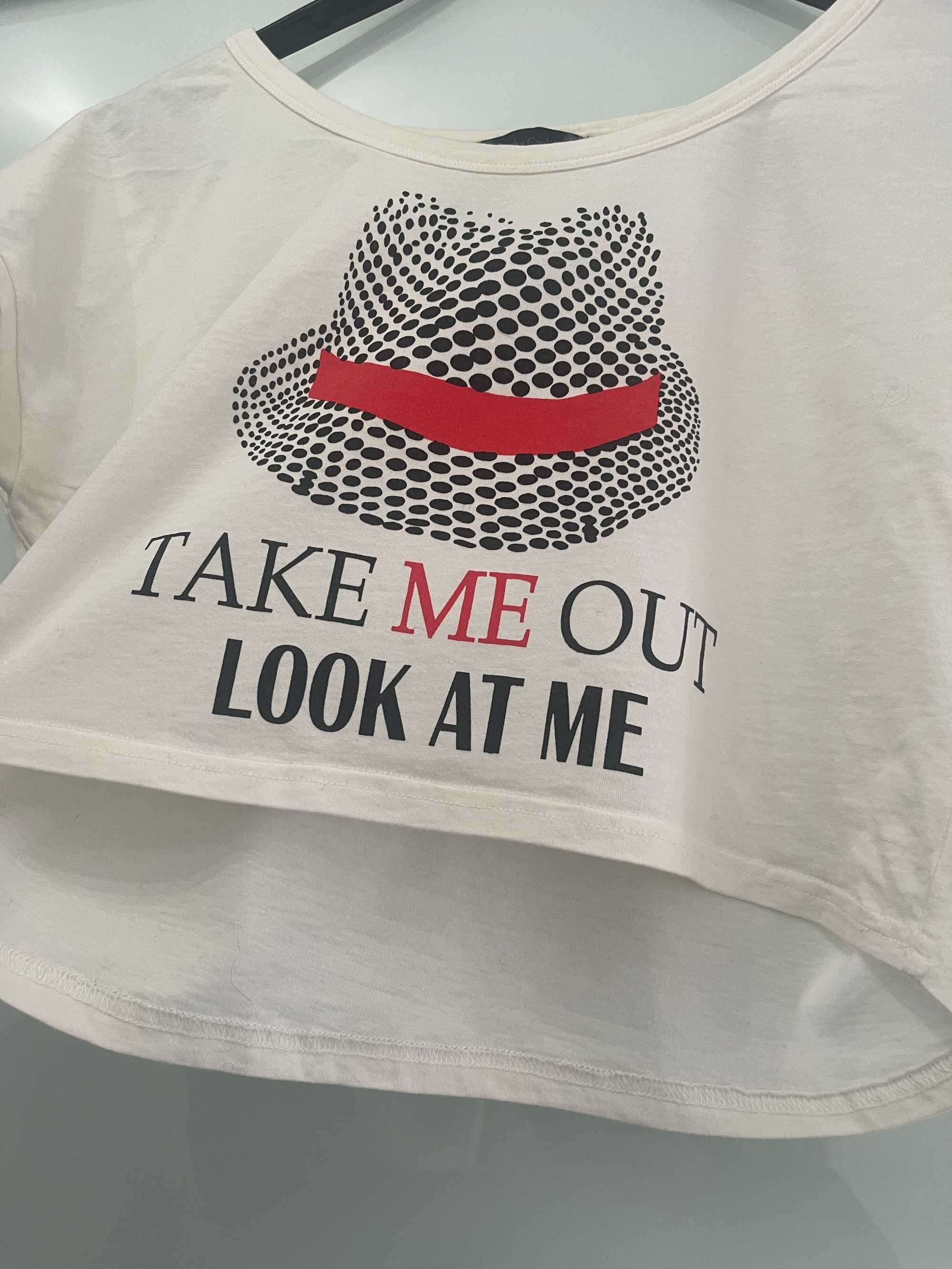 crop top z napisem y2k