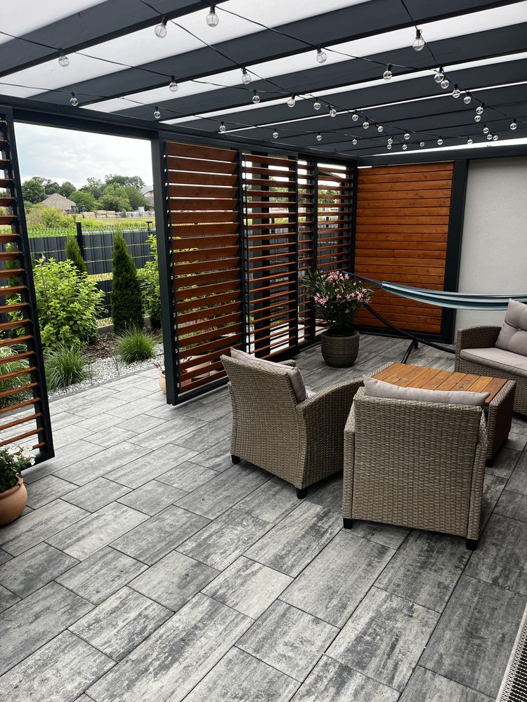 Zadaszenie tarasu pergola ruchome deseczki