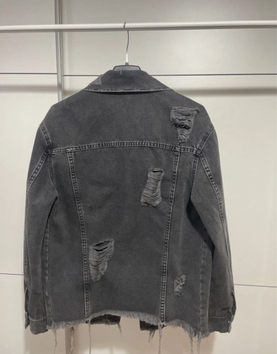 Kurtka jeansowa dzinsowa h&m z dziurami