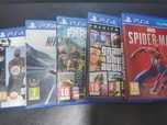 Zestaw 5 gier PS4 spiderman, gta, far cry, nfs, ufc