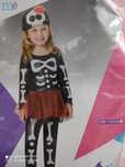Fato carnaval  como novo /Halloween  lindo  esqueleto menina