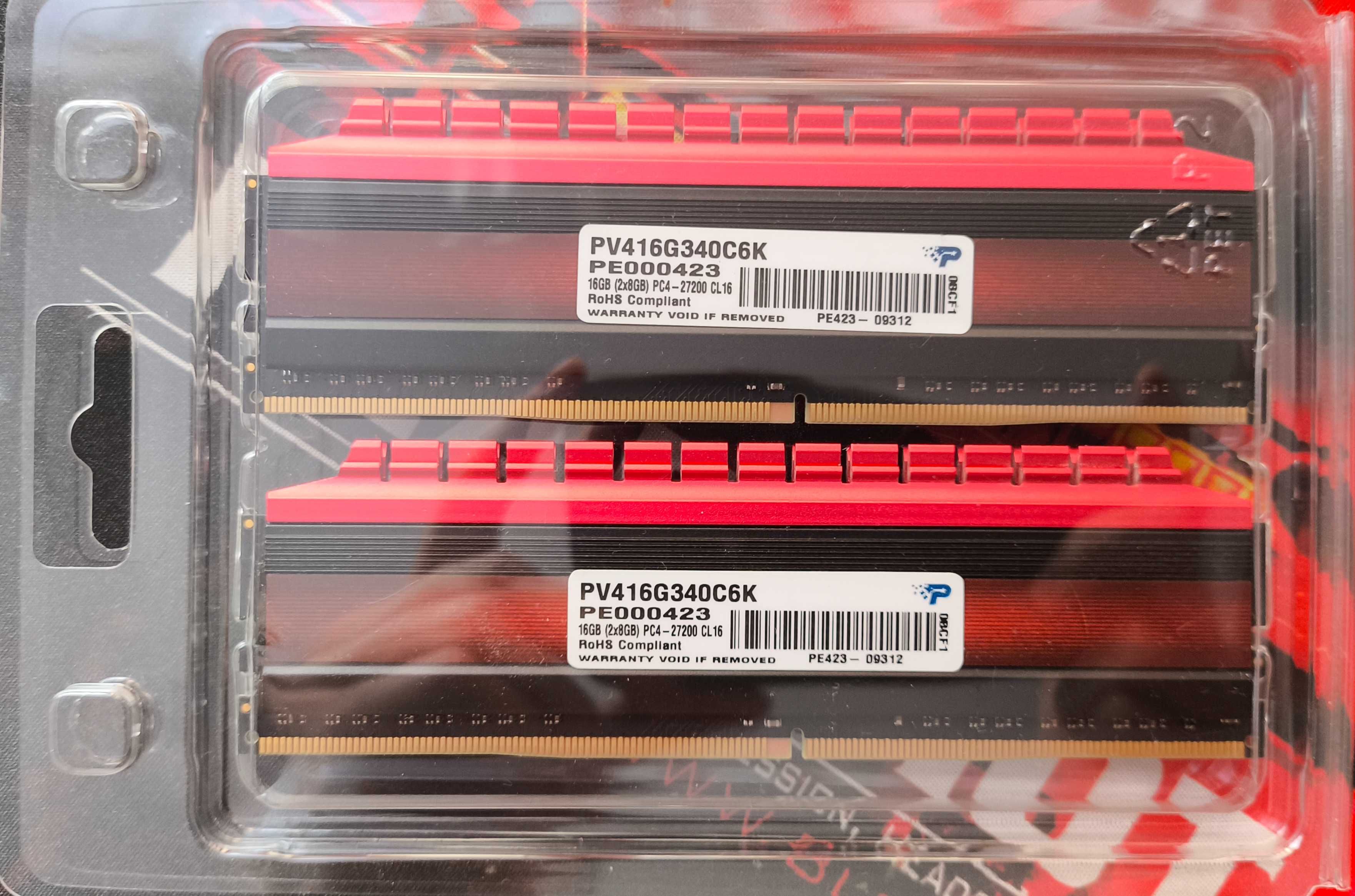 Оперативна пам'ять Patriot Viper Red ddr4, 2x8 Гб, 3400 Мгц, CL16