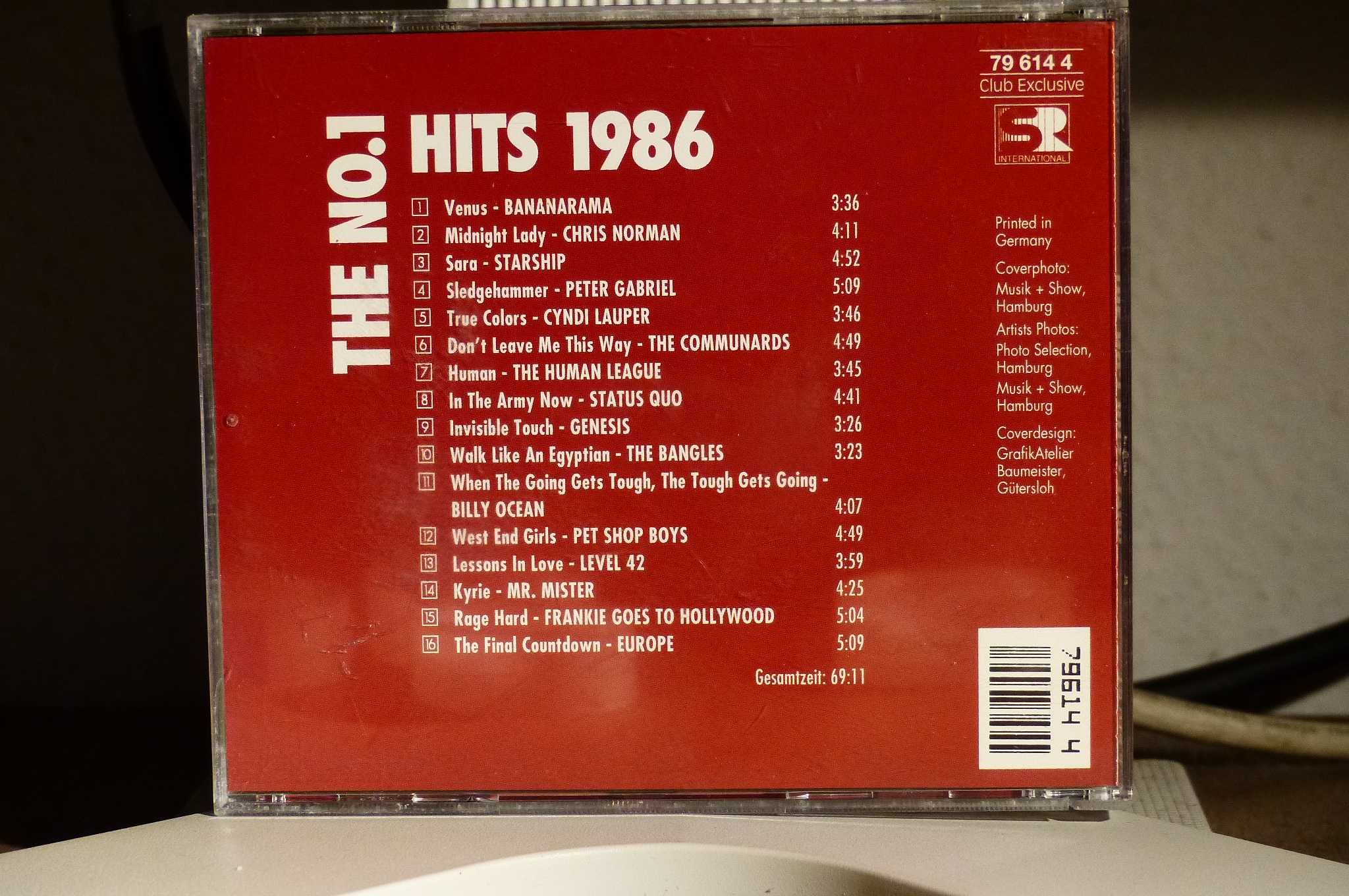 CD The no.1 Hits 1986 Peter Gabriel Bananarama Pet Shop Boys Europe