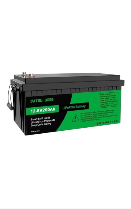 LiFePO4 акумулятор 12.8V 200Ah (новий) | 2560Wh | Smart BMS | Довгий к