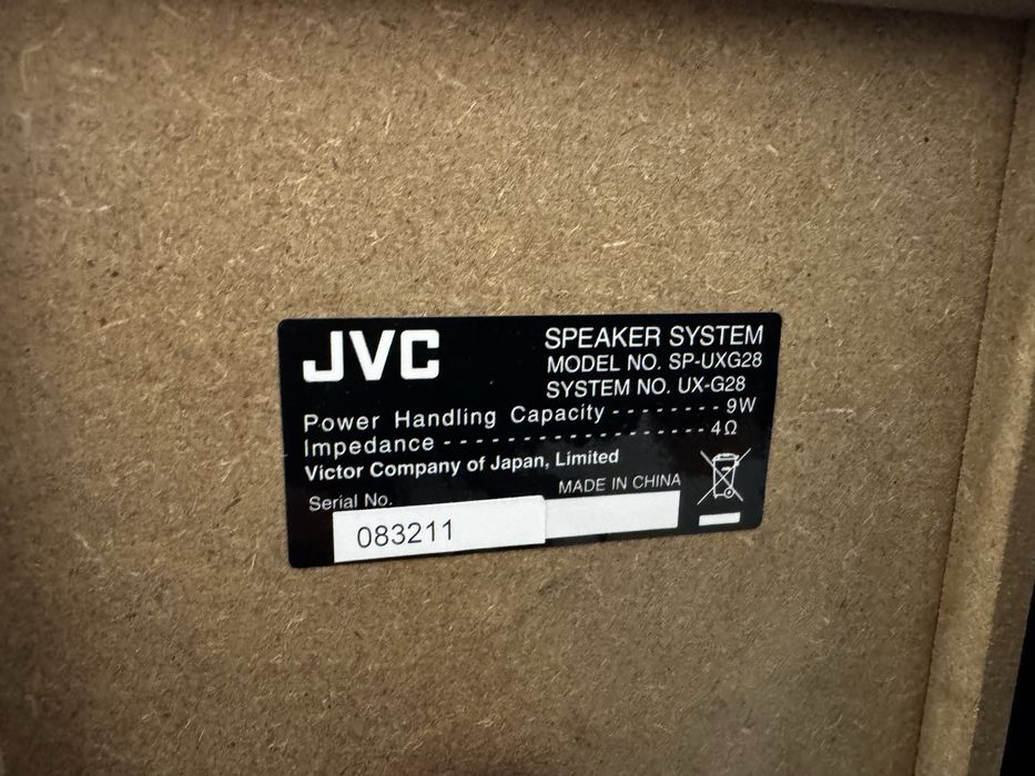 Vendo sistema de som JVC UZ-G28 — NOVO!