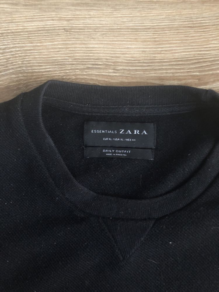 Zara czarny sweter z tkaniny strukturalnej rozmiar XL