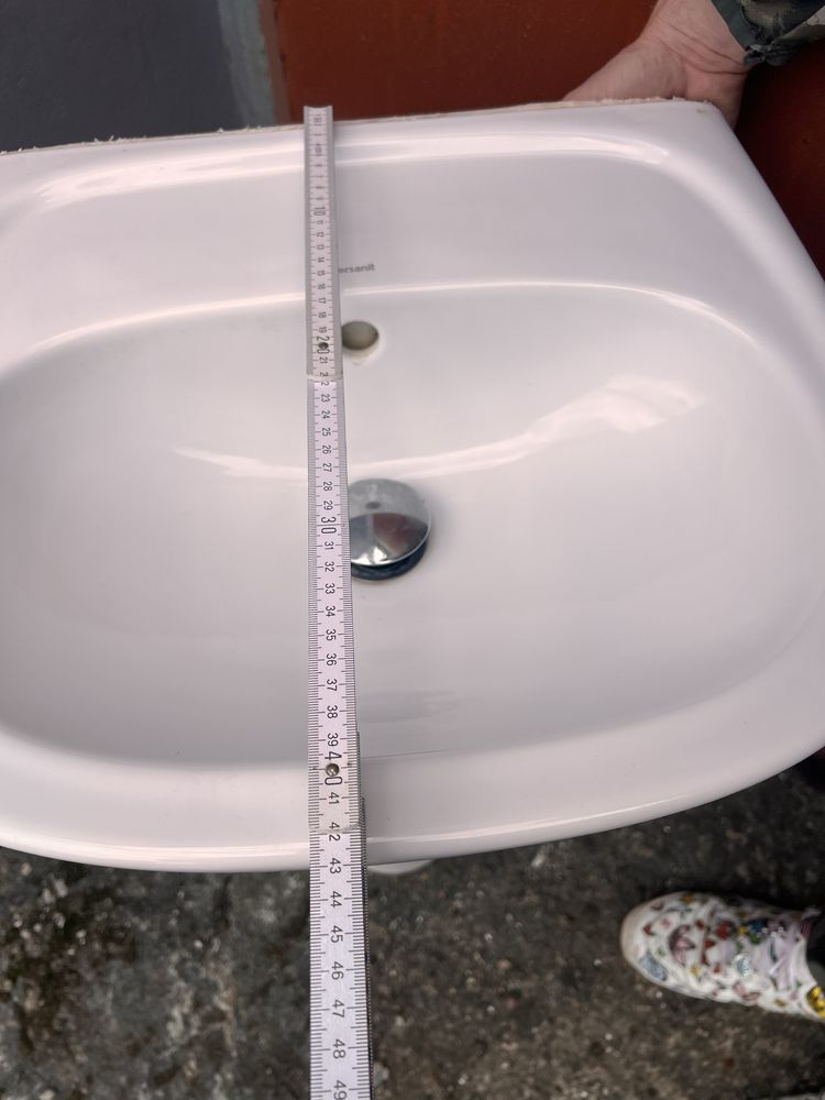 Cersanit zlew i noga ceramiczna 50cm