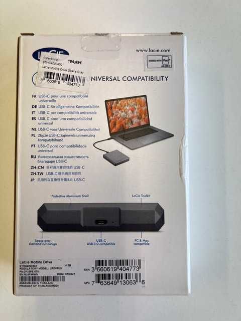 *NOVO* Disco externo LaCie 4T