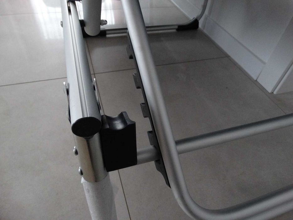 Leżak tarasowy ogrodowy aluminiowy Campart Perugia granatowy