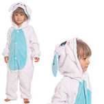 Piżama Dla Dzieci Kigurumi Onesie Kostium Królik Niebieski 105-115 cm