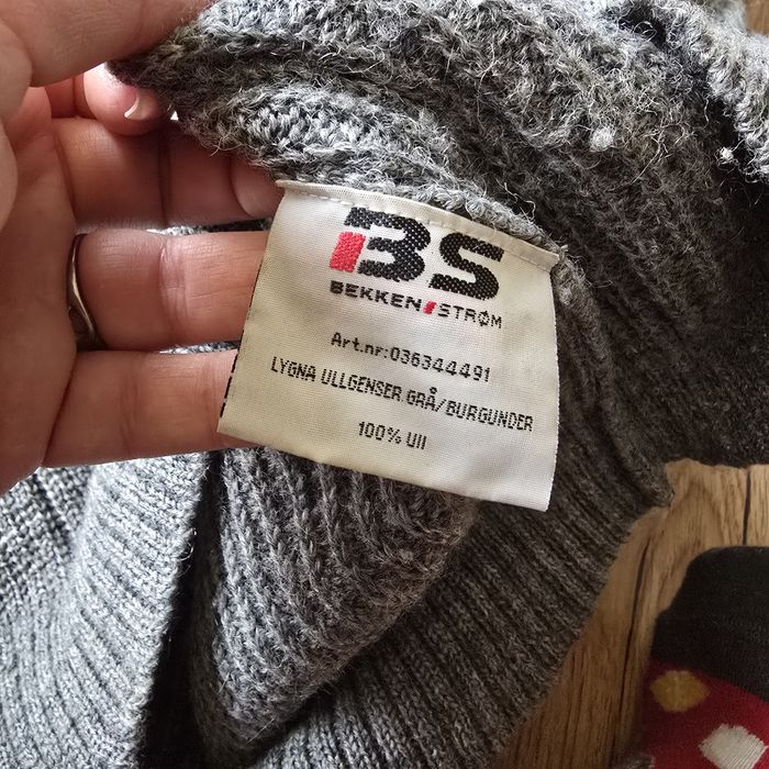 Sweter golf wełna wool bekken strom s 36 m 38 długi rękaw zimowy