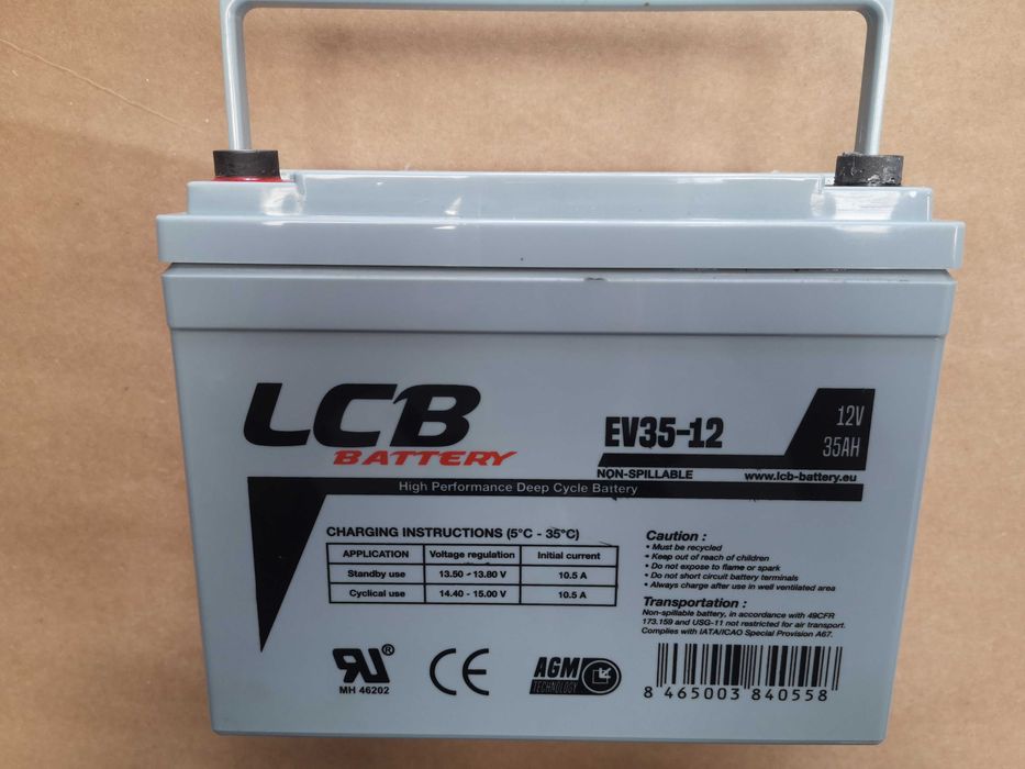 Akumulatory trakcyjne żelowe  12V35Ah solar wózek inwalidzki