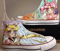 Czarodziejka z księżyca Sailor Moon CONVERSE ręcznie malowane trampki