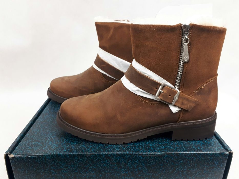 EMU AUSTRALIA - NOWE Roadside w11296 oak/chene us8 w/f uk6 eu39 botki
