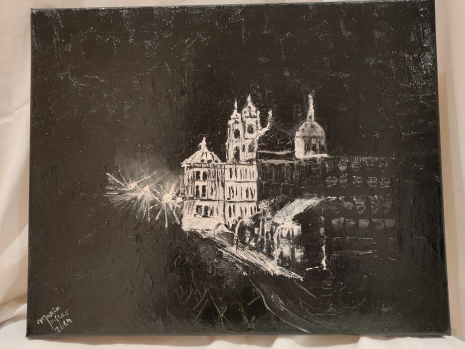 50x40 pintura óleo Convento de Mafra