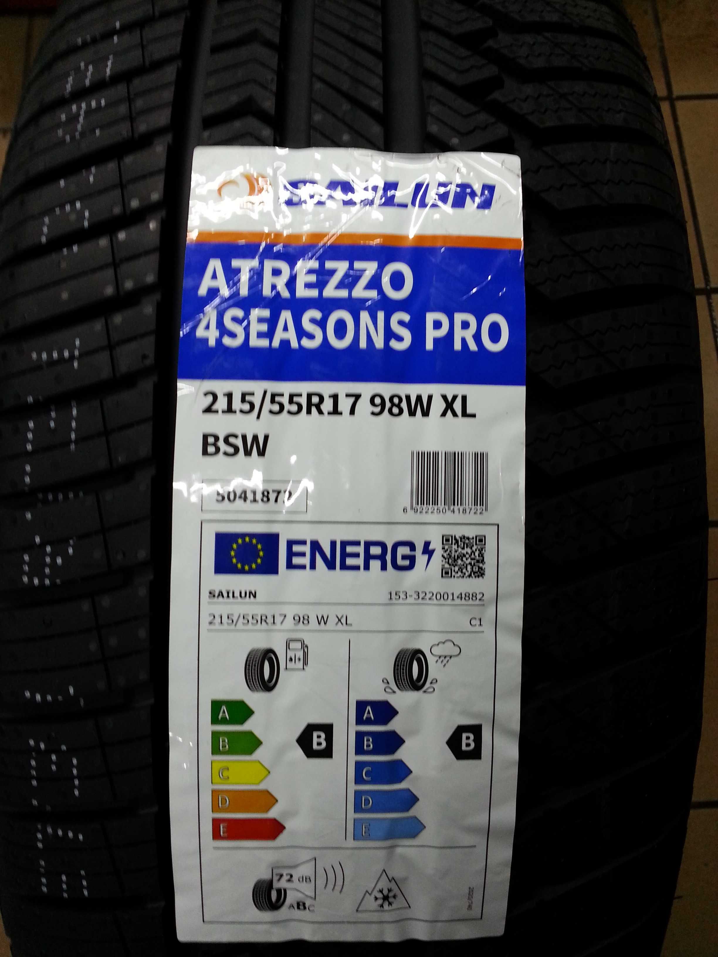 Opony całoroczne wielosezonowe 215/55r17 98W XL Sailun 4Seasons Pro