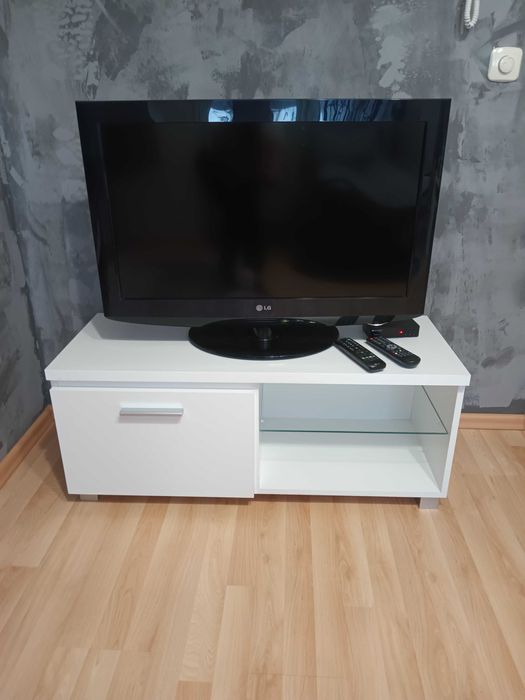 mała szafka biała lakierowana komoda rtv jak nowa 100x42