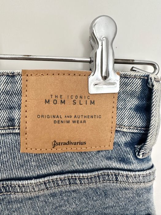 Stradivarius calças jeans mom slim