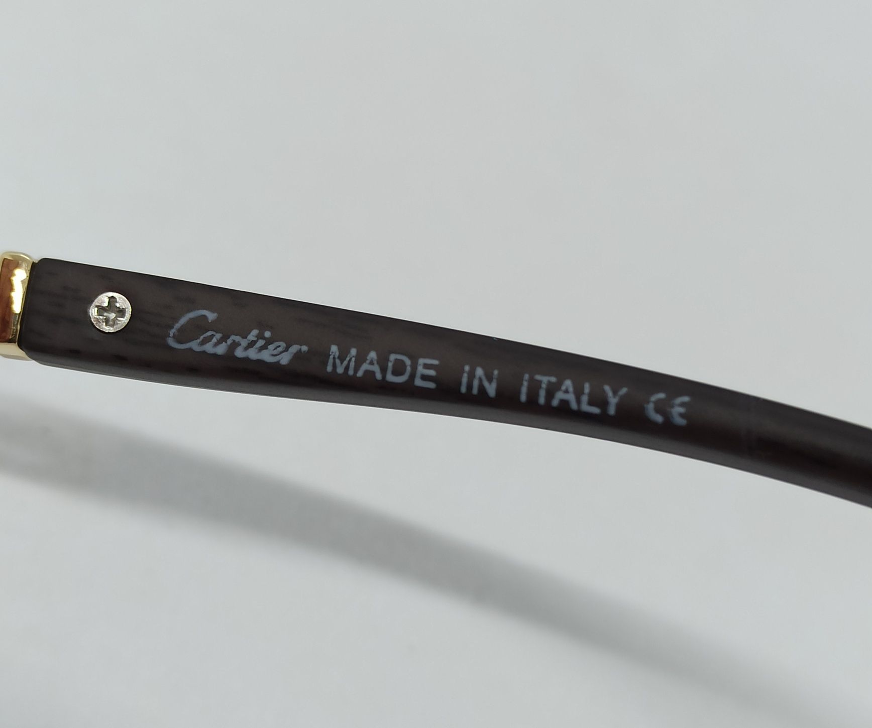 Cartier i очки унисекс серо фиолетовый градиент безоправные в золоте