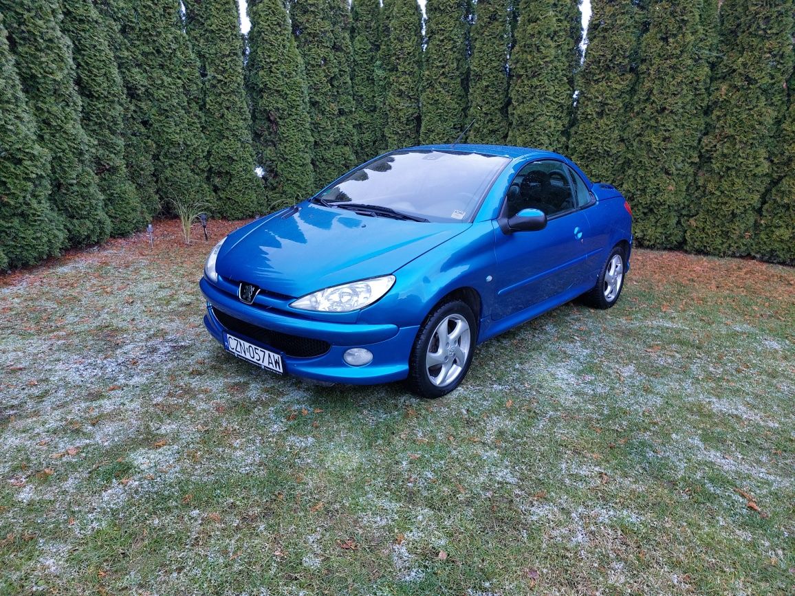 Peugeot 206 CC 1.6 16v(109Km) Alusy,Zarejestrowany2-Kluczyki,Cabrio,