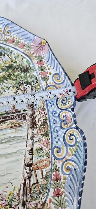 Prato de loiça pintado à mão