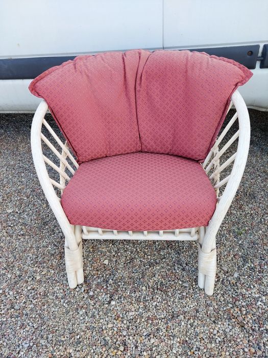 Fotel bambusowy z poduszkami