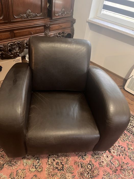 Fotel skórzany ,stan dobry