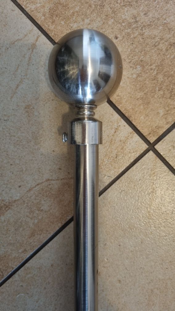 Karnisz metalowy kula podwójny dł.2 m