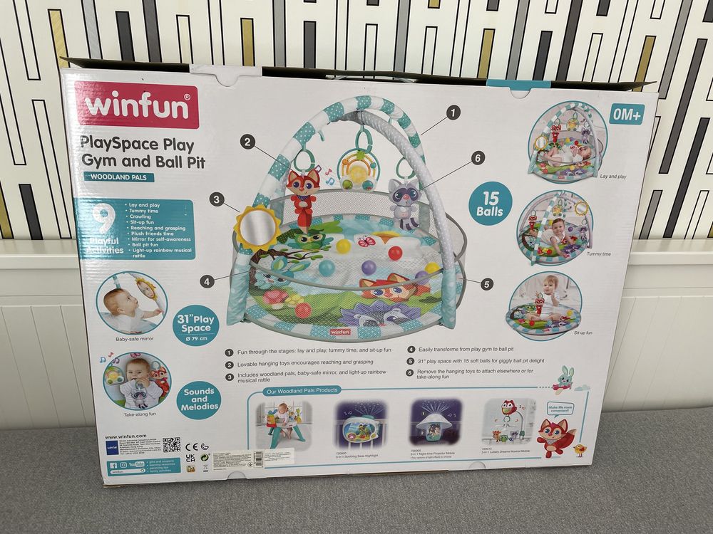 Розвиваючий килимок для немовляти WinFun з бортиками