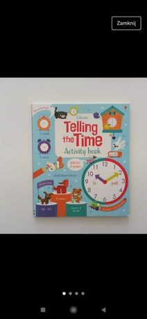 Książka anglojęzyczna telling the time