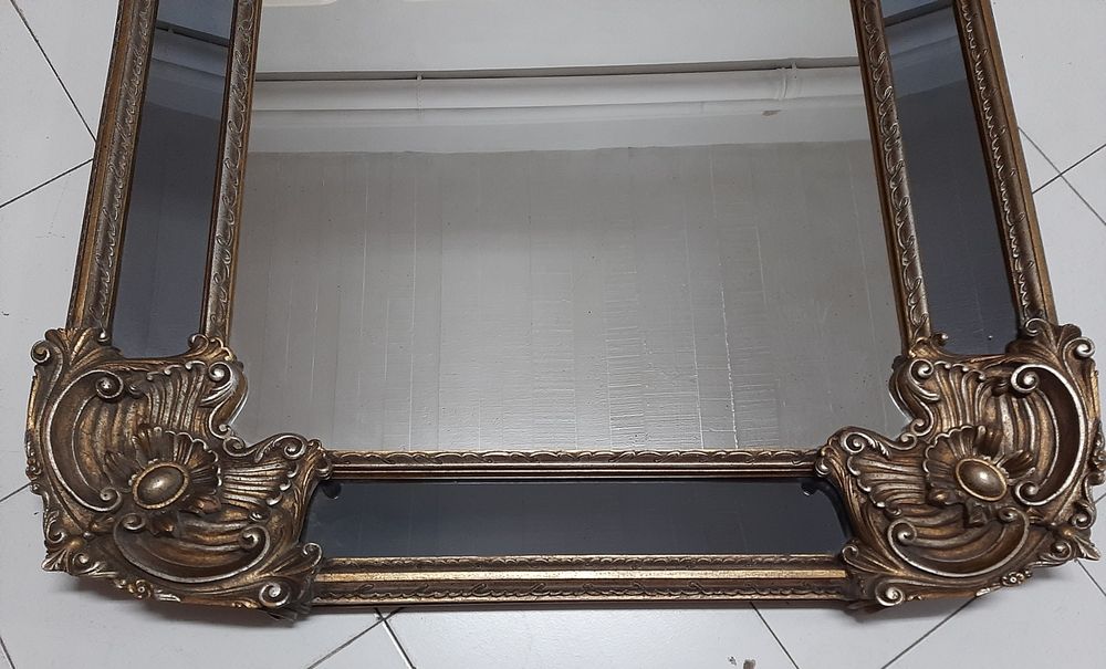 Espelho moldura talha madeira Vintage antiga