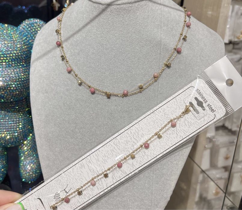 Zestaw bransoletka naszyjnik damski