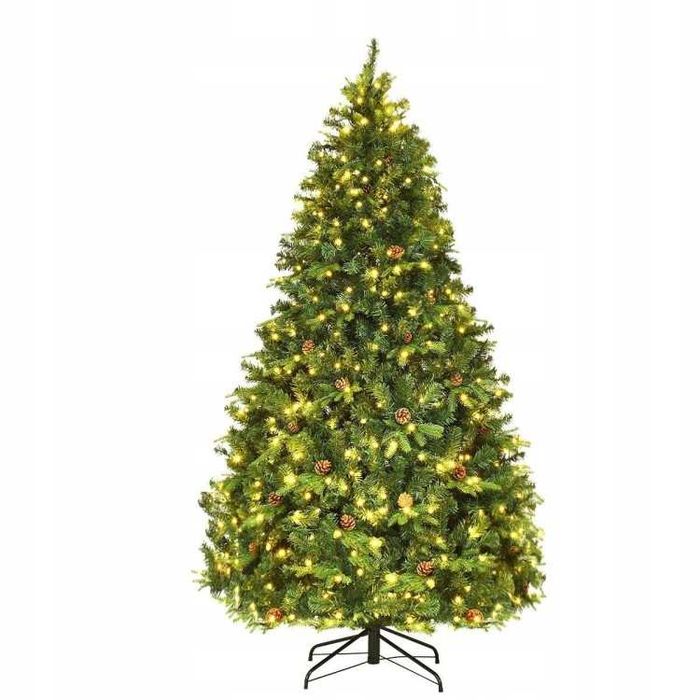 Sztuczna choinka led sosna ze stojakiem 240cm Costway
