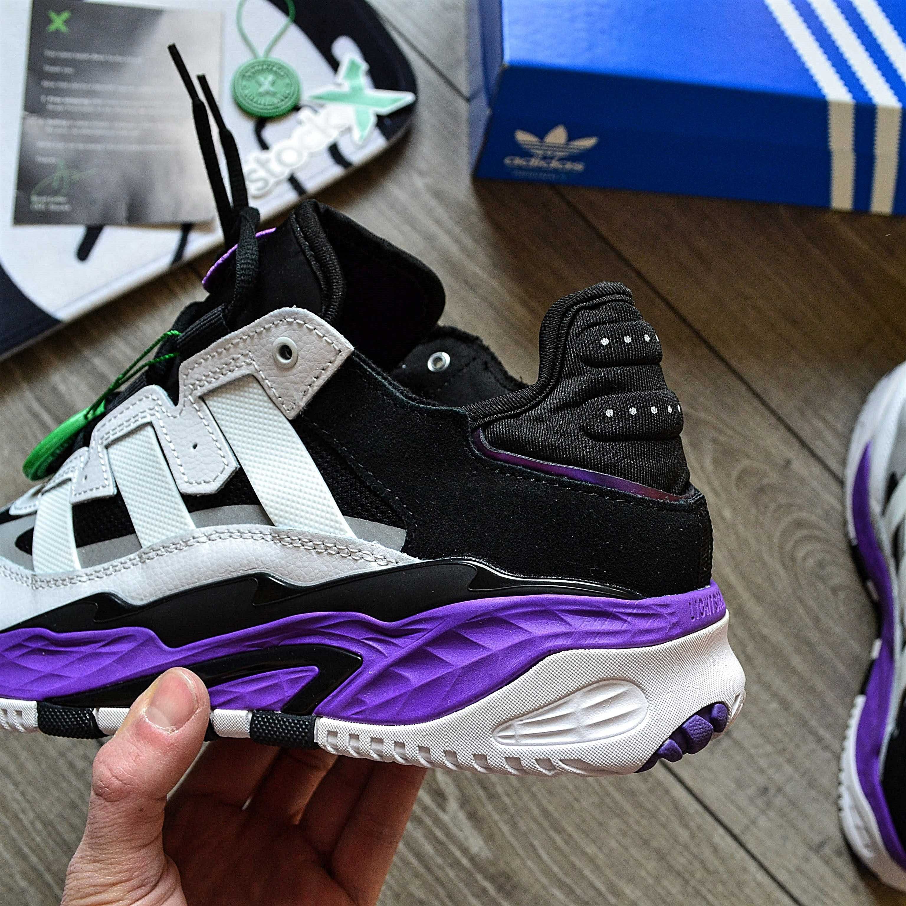 Чоловічі кросівки Adidas Niteball 'Purple\White\Black' Розміри 40-45