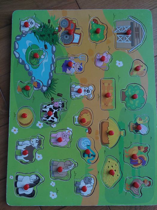 Puzzle drewniane farma