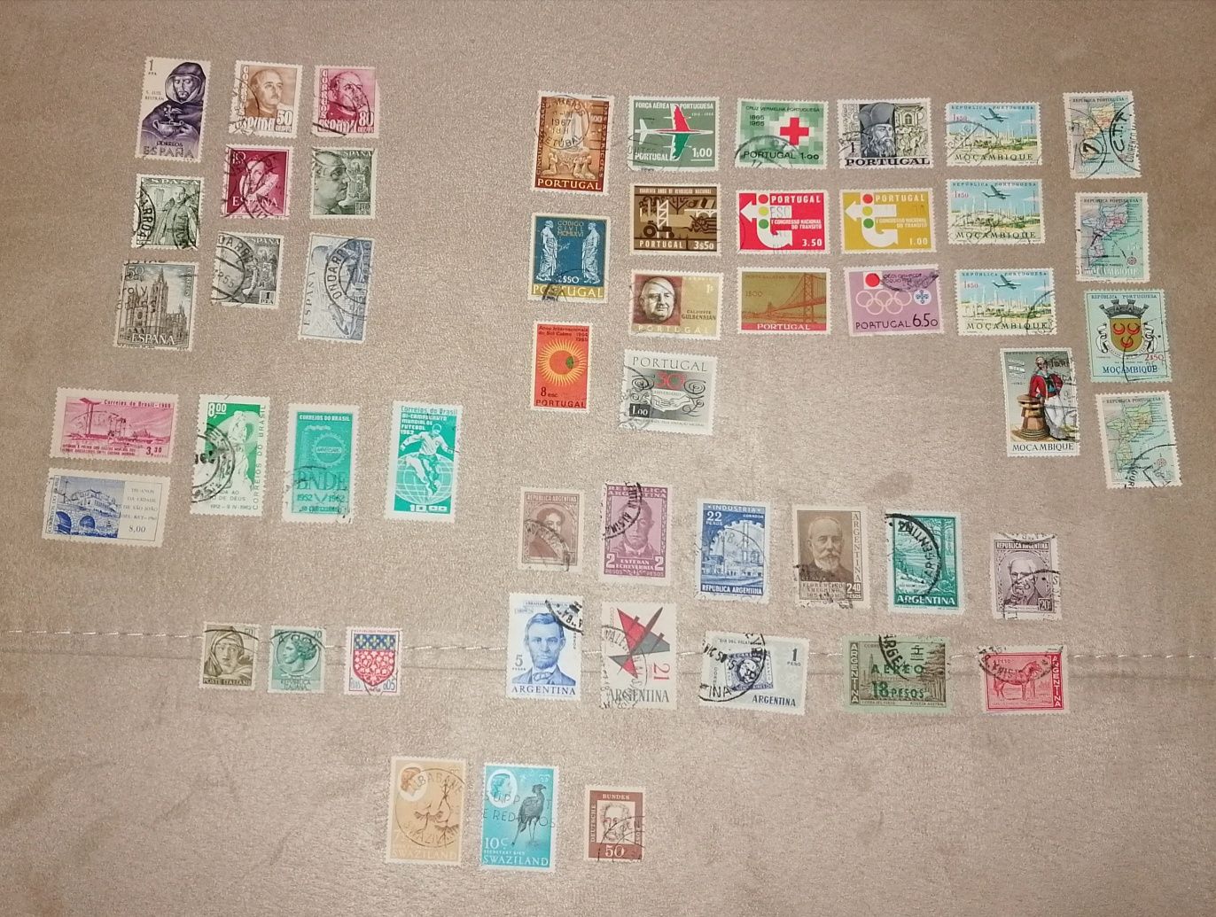 Conjunto selos antigos - Vários Países