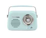 NOWE Chromowane radio retro Bluetooth Vintage Cuisine miętowy