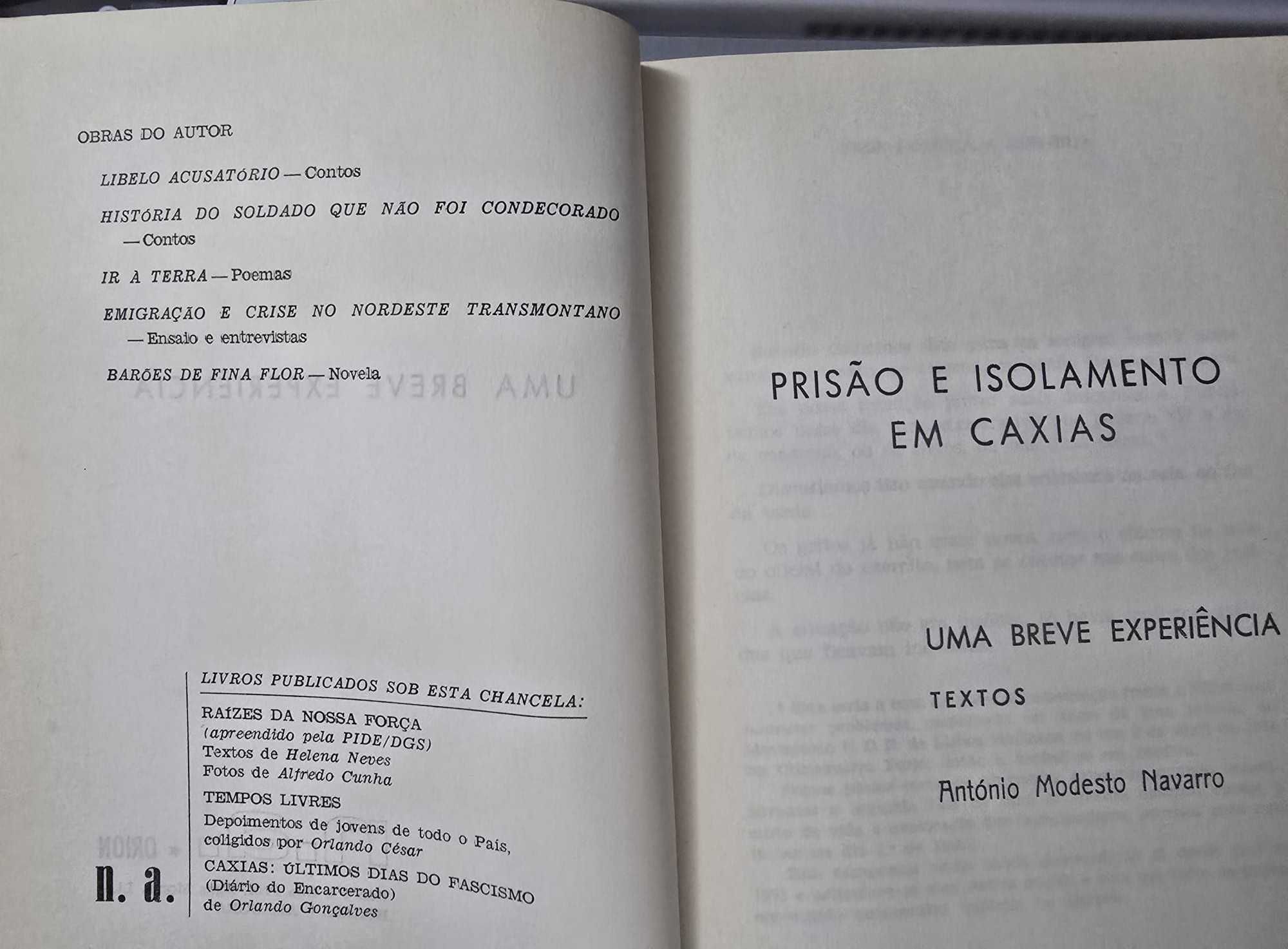 Prisão e isolamento em Caxias - António Modesto Navarro