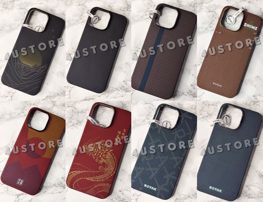 Карбоновый чехол Carbon Royak Magsafe iPhone 16 Pro Max чохол карбон