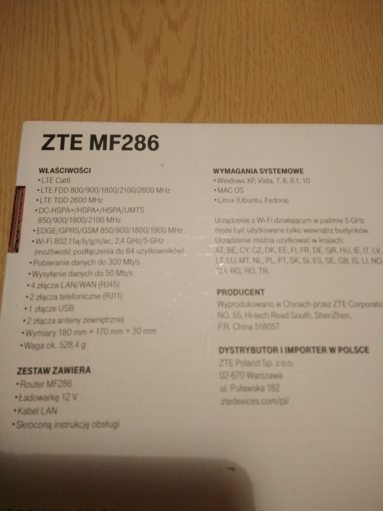 Router ZTE MF286