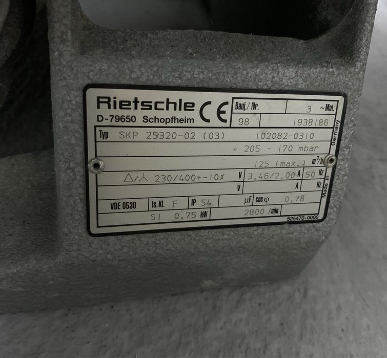 Бловер вакуумний насос rietschle d-79650