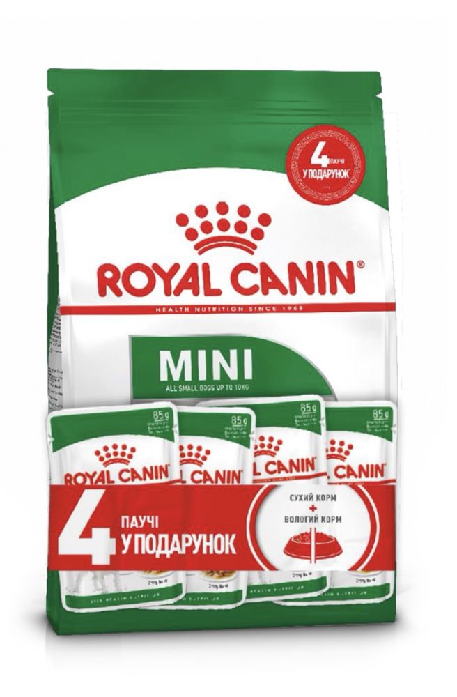 Акция!!! Royal canin MINI ADULT 2кг + 4 пауча в Подарок!