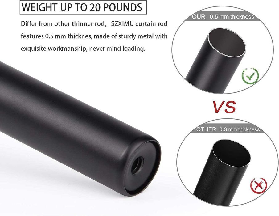 Nowy karnisz wysuwany /drążek / teleskop / 122-218,4 cm / szyna !2076!