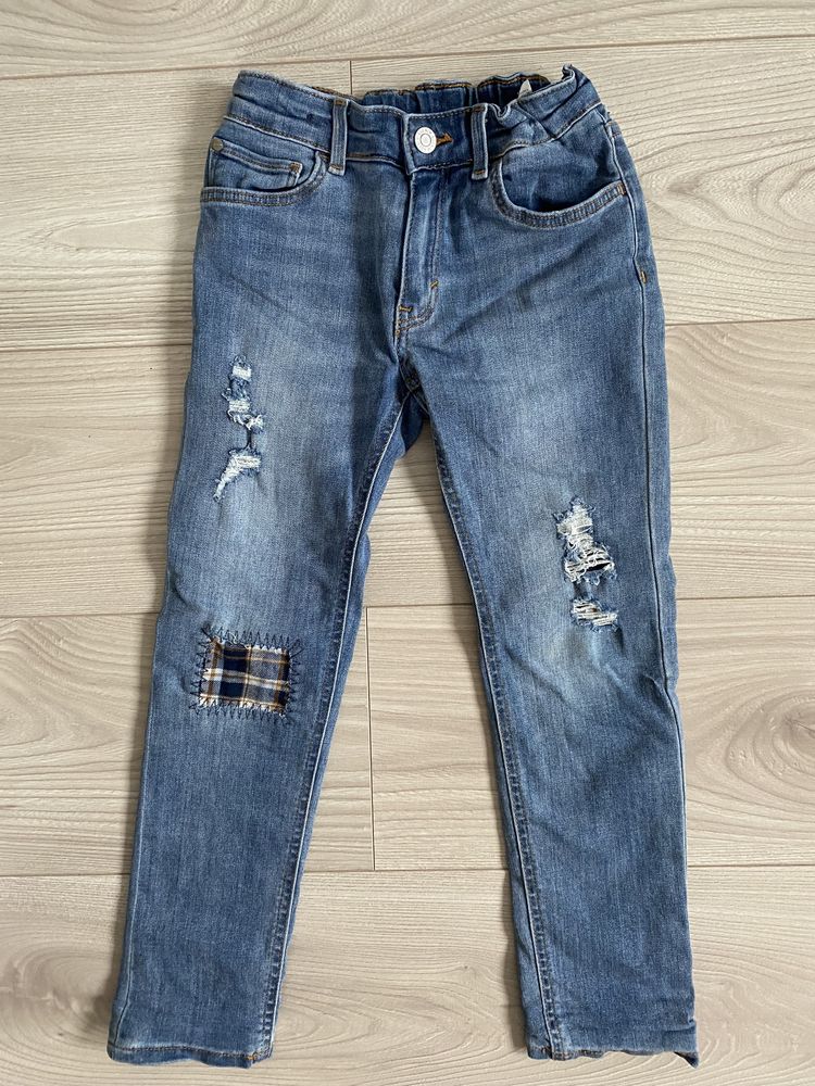 H&M jeansy ocieplane r. 122