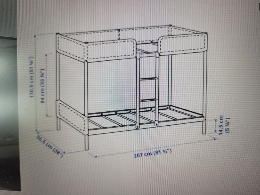 Łóżko piętrowe IKEA Tuffing