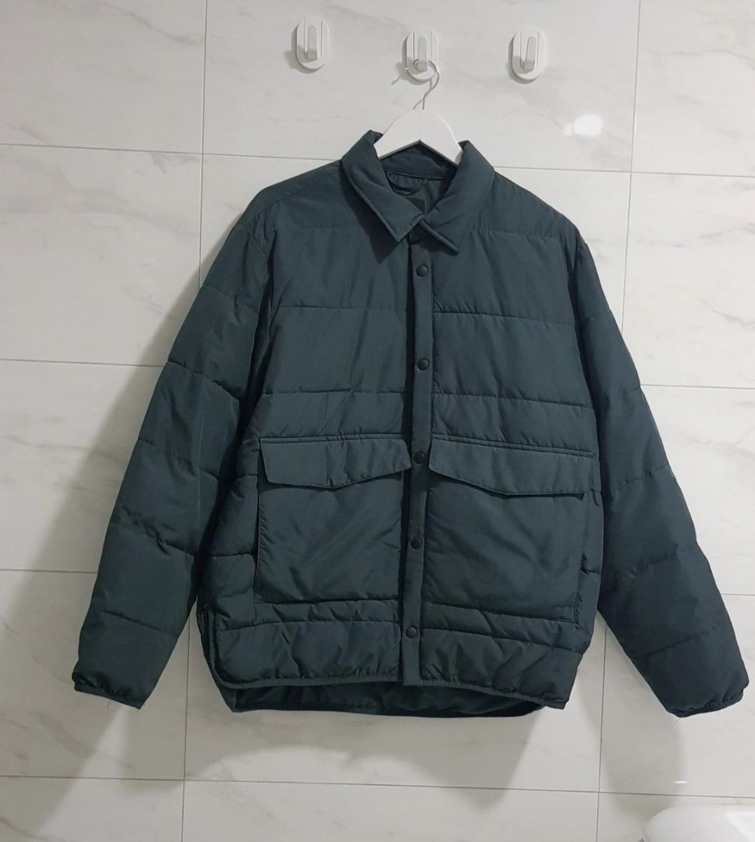 Kurtka zielona khaki pikowana Zara S