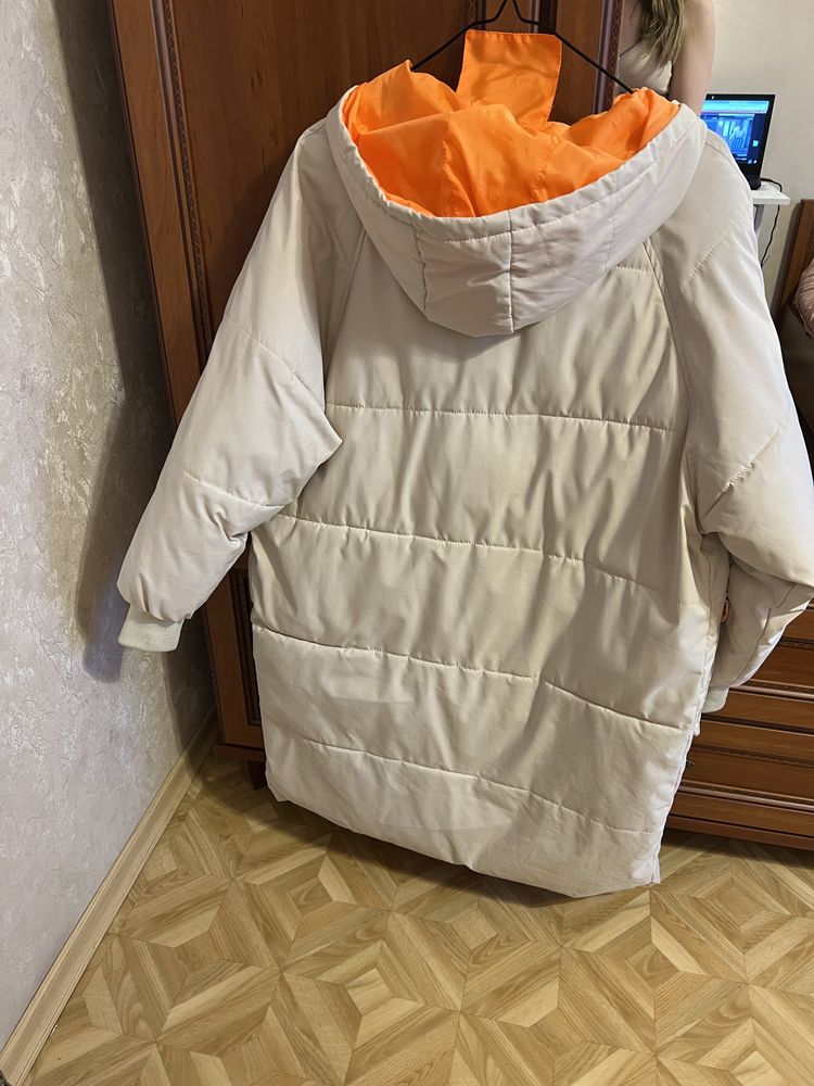 Зимняя дутая оверсайз куртка, пуховик
