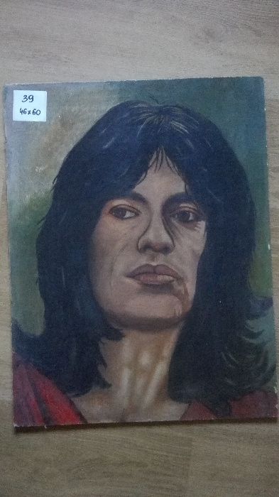 Obraz Mick Jagger olej na dykcie