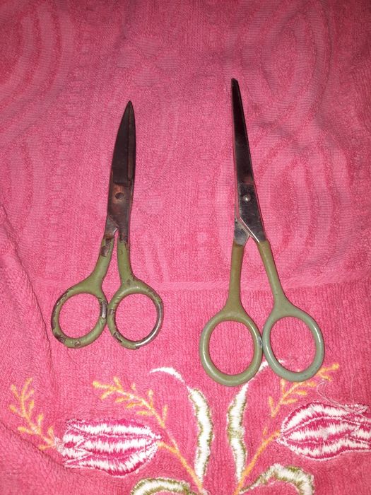 Ножницами антикварные СССР гг7 винтажные стальные для ткани